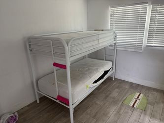 Twin metal bunk beds