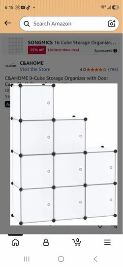 C&AHOME 9-Cube Storage Organizer with Doors