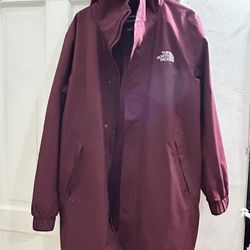 Rain jacket dryvent trench coat , Regal Red, Size Large