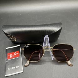 Rayban RB 3548-N Gold Tone Sunglasses *5022