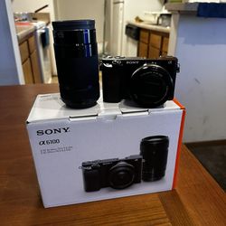 Sony - Alpha 6100 Mirrorless Camera 2- Lens Kit with E PZ 16-50mm and E 55-210mm Lenses - Black