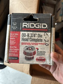 Ridgid 00R 3/4 Die Head Complete
