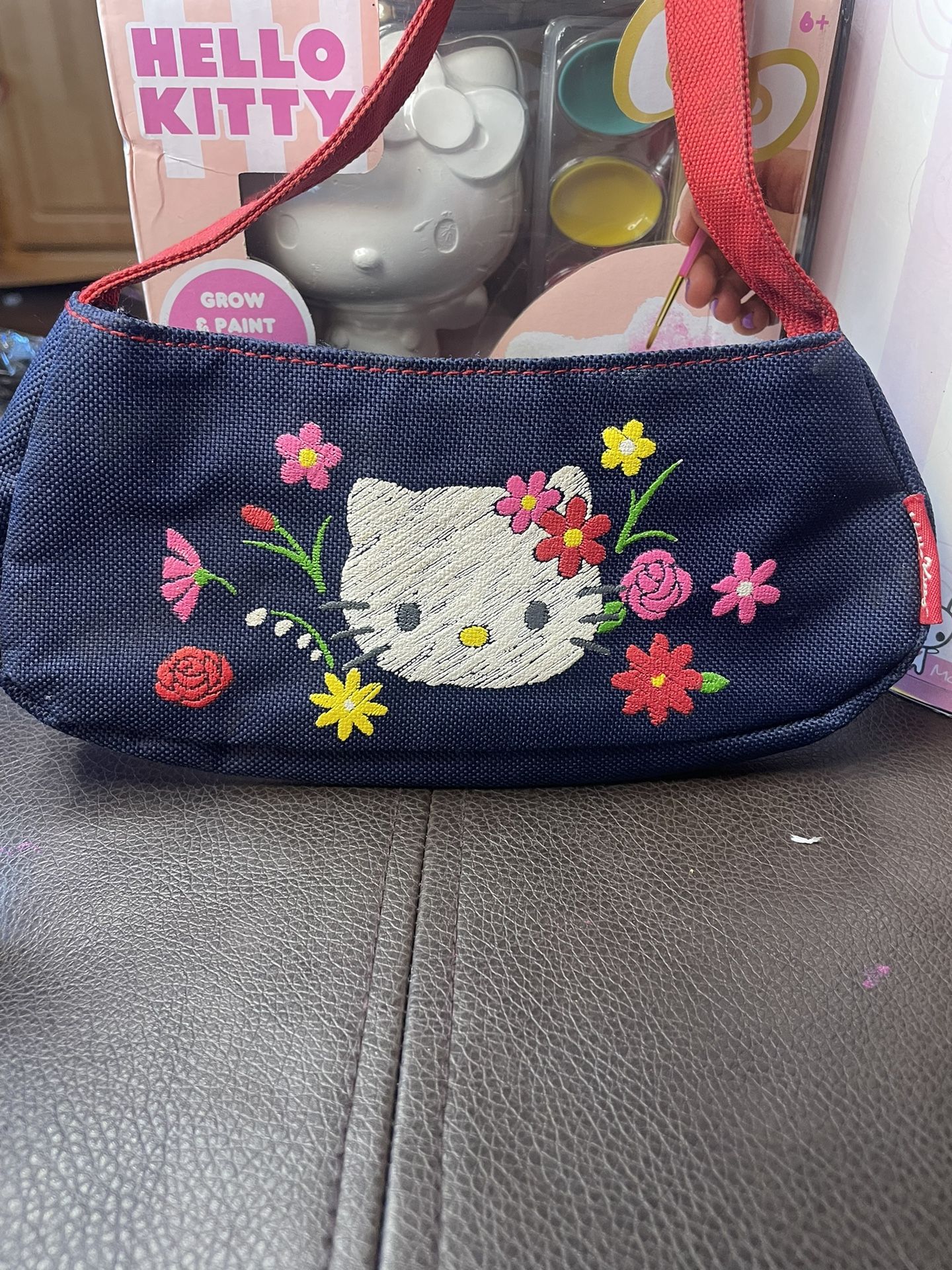 Sanrio Hello Kitty Embroided Hand Bag Purse Y2K Vintage Denim HK