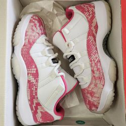 Jordan 11 Low Pink Snakeskin