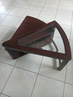 Wooden Swivel Side Table