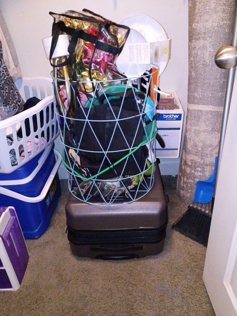 Blue See Through Basket Or Turn It Upside Down And Put Glass Or A Piece Of Wood Over It It Makes A Great Knick Knack Coffee Table