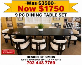 9 pc dining table