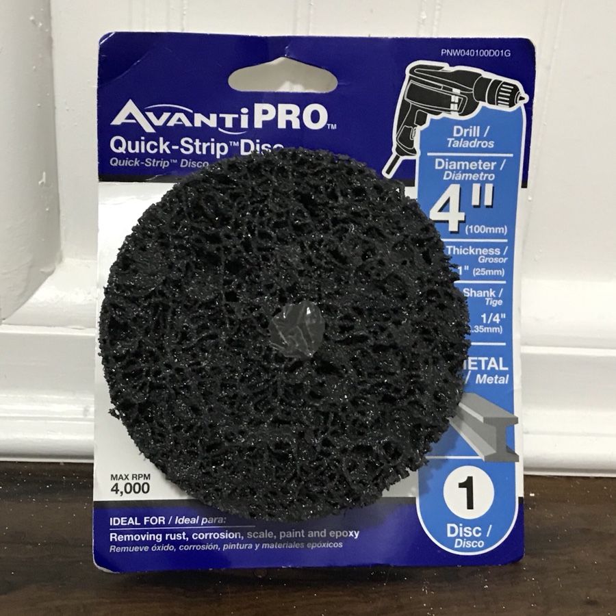 Avanti Pro 4 In. X 1 In. Non-woven Drill Mount Quick-strip Disc