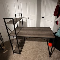 Metal And Wooden Desk