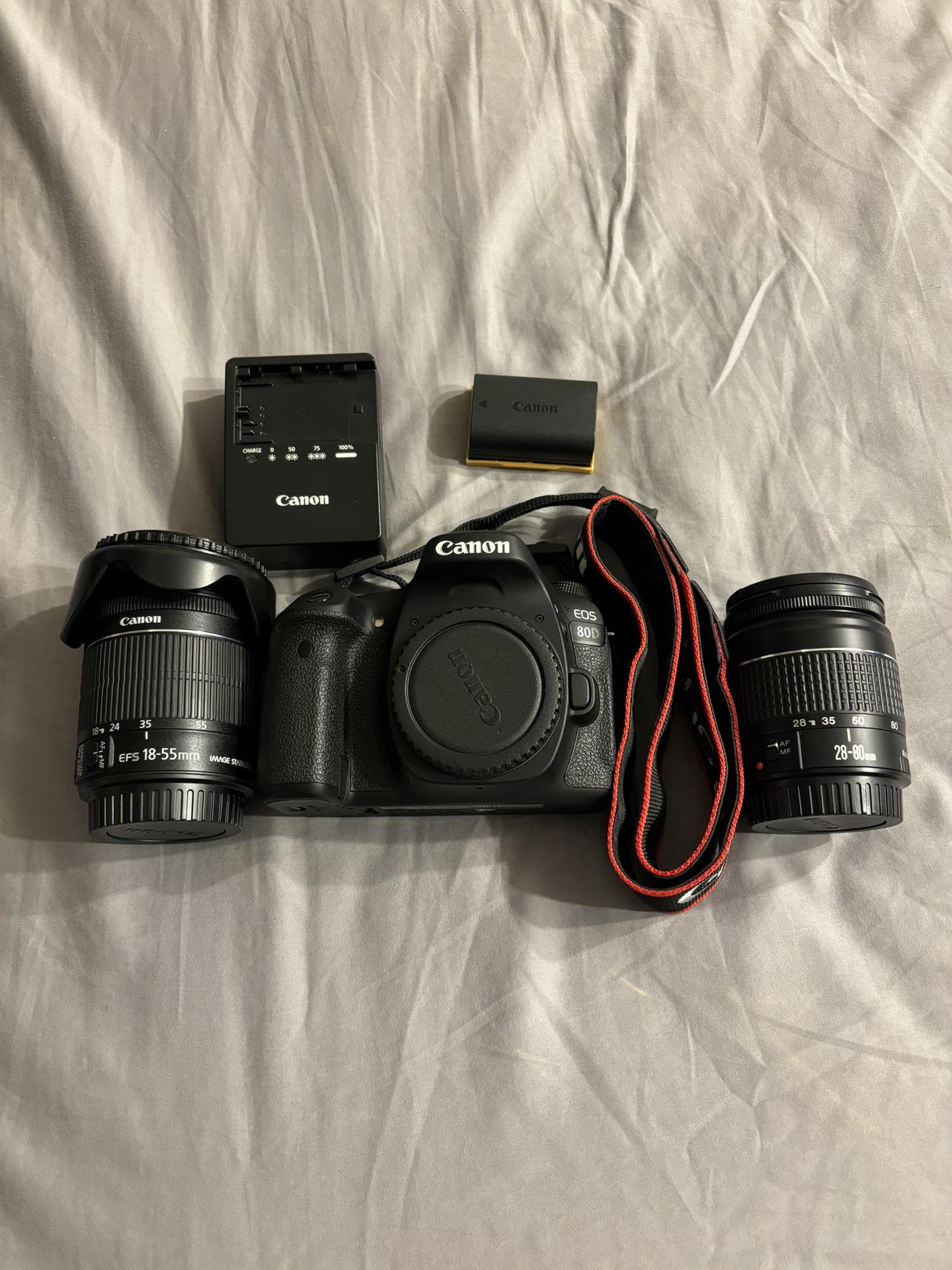 Canon 80d 18-55mm and 28-80mm lens