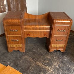 Vintage Art Deco 50s Vanity Waterfall Dressing Table