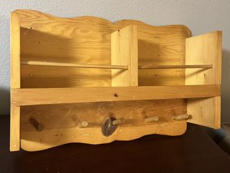 Rustic Mudroom/Entryway Shelf With Pegs