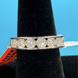 # 47- Elegant 925 Sterling Silver Moissanite Wedding Band 2.25ctw Unisex Design