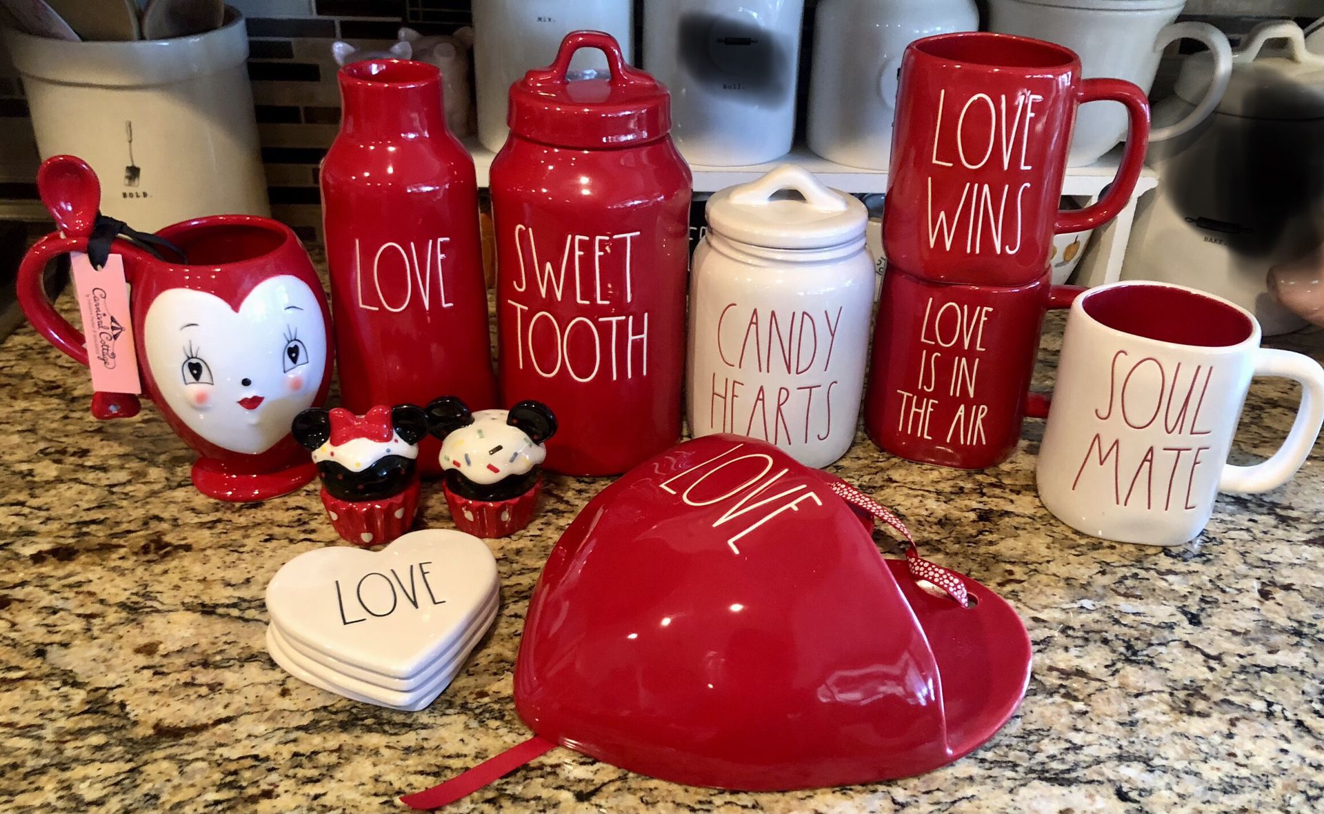 Rae dunn Valentine Items(All prices Vary -Listed Below)