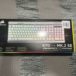 Corsair K70 RGB MK.2 SE White Silver Rapid Fire Mechanical Gaming Keyboard