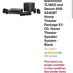 Polk + Denon 5.1 Home Theater System - 700W Surround Sound (All Cables Included)