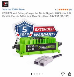 FORM 24 Volt Battery Charger for Genie Skyjack, JLG Scissor Lift, Forklift, Electric Pallet Jack, Floor Scrubber - 24V 25A (SB-175)