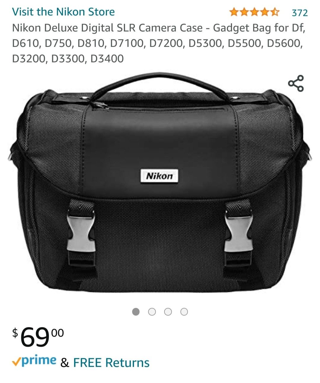 Nikon deluxe digital SLR Camera Case