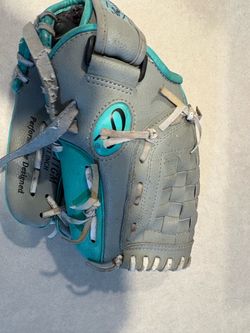 Rawlings Youth Baseball Glove Gray Teal