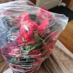 Pointsetta GARLAND Christmas Decor 