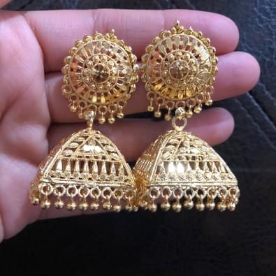 22k Gold Plated Jhumki Earrings