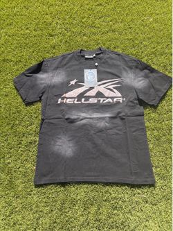 Hellstar Black Graphic Logo Jersey Crew Neck Short Sleeve Men's T-Shirt