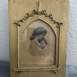 Antique Wood Ornate Picture Portrait Frame 