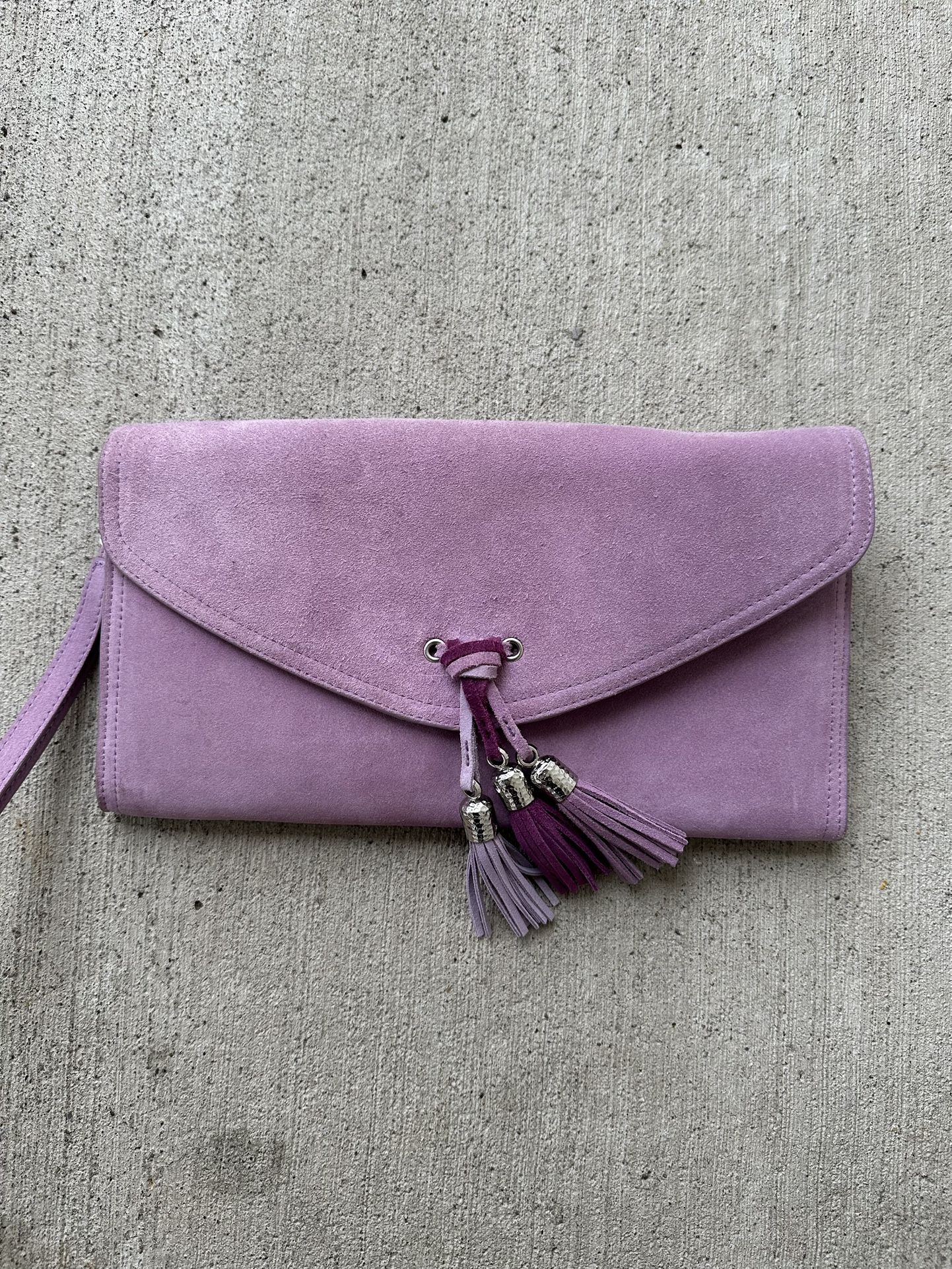 White House Black Market Lavender Clutch
