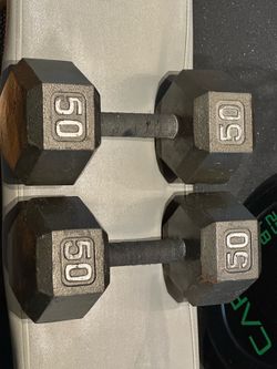 50  to 115 CAP  Cast Iron Hex Dumbbell | Multiple  Sizes