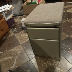 File Cabinet On Casters Padded Top