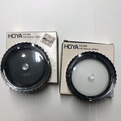 Vintage Hoya 55mm PL and Cross screen Filter 
