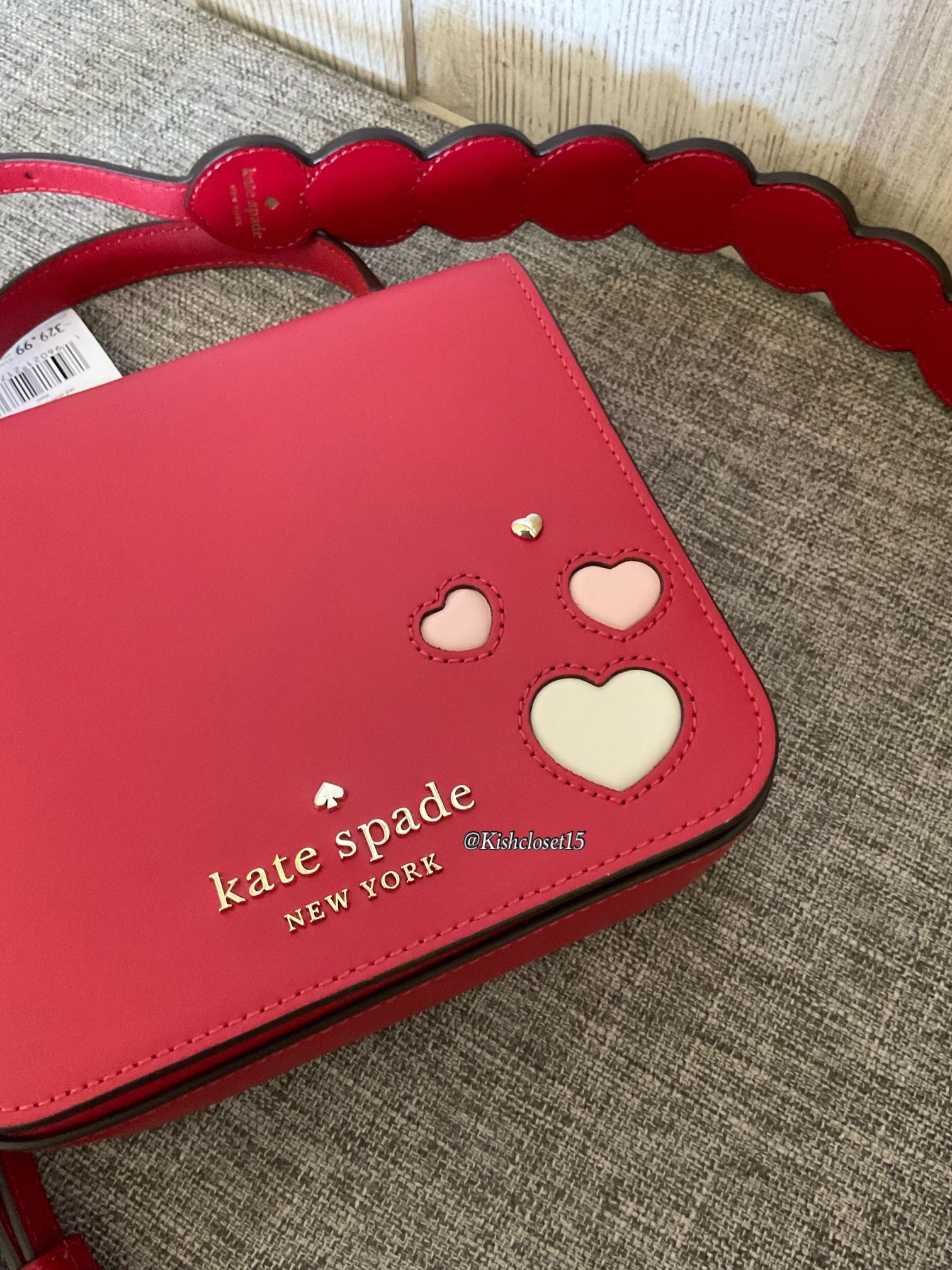 NWT AUTHENTIC Kate Spade Staci Sweet Heart Square Crossbody