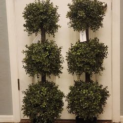 38''T Outdoor Boxwood Triple Ball Topiary Potted Plant Anti-UV Front Door Decor 2Pack Triple Ball 2Pack

