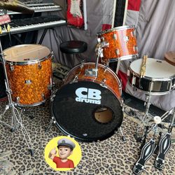 🔥 4 Piece Jazz Drum Set Old School 