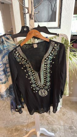 3 flowy vaca blouses or swim cover