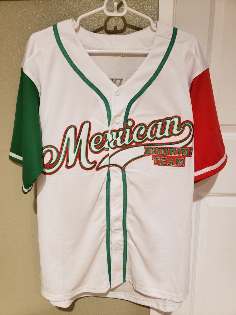 Mexico Drinking Team Men's Baseball Jersey.