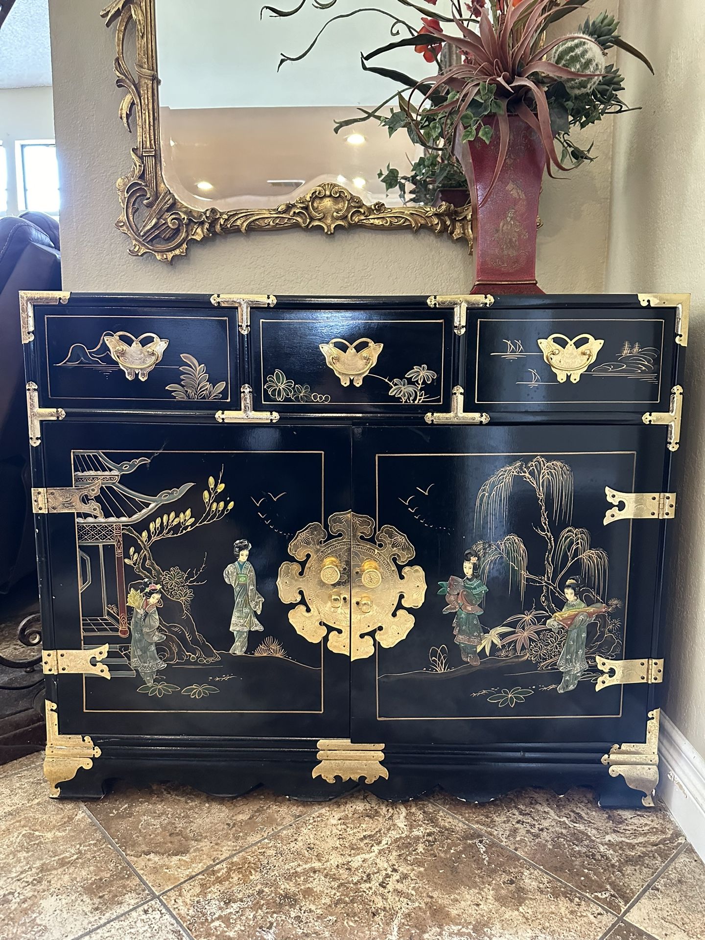 Oriental Painted Dresser 