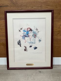 Norman Rockwell Sweet Song So Young Limited Edition Lithograph COA Framed