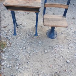 Old School Desk And Chair