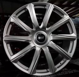 26'' Escalade Silver Wheels Tires Yukon Silverado Tahoe Sierra Wagoneer Floaters