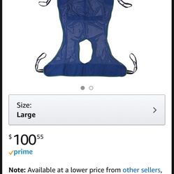 Brand New patient sling, full body size large 450 lbs