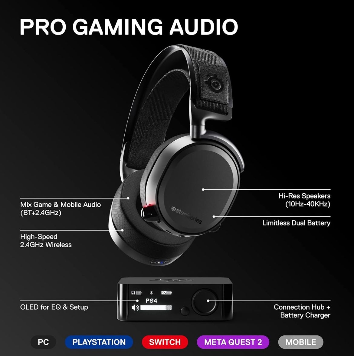 SteelSeries Arctis Pro Wireless Gaming Headset