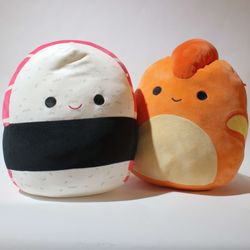 Squishmallows Plush Duo – Sushi & Dinosaur