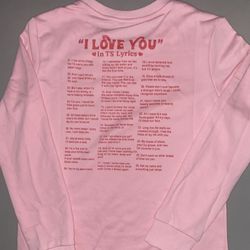 Taylor Swift Sweater “I Love You” With Lyrics  Size S,M,L,XL Unisex