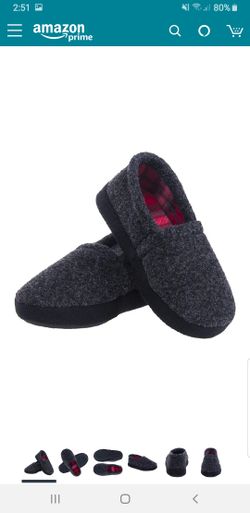 Kids Boys Comfy Warm Indoor House Slippers Fleece Memory Foam Shoes