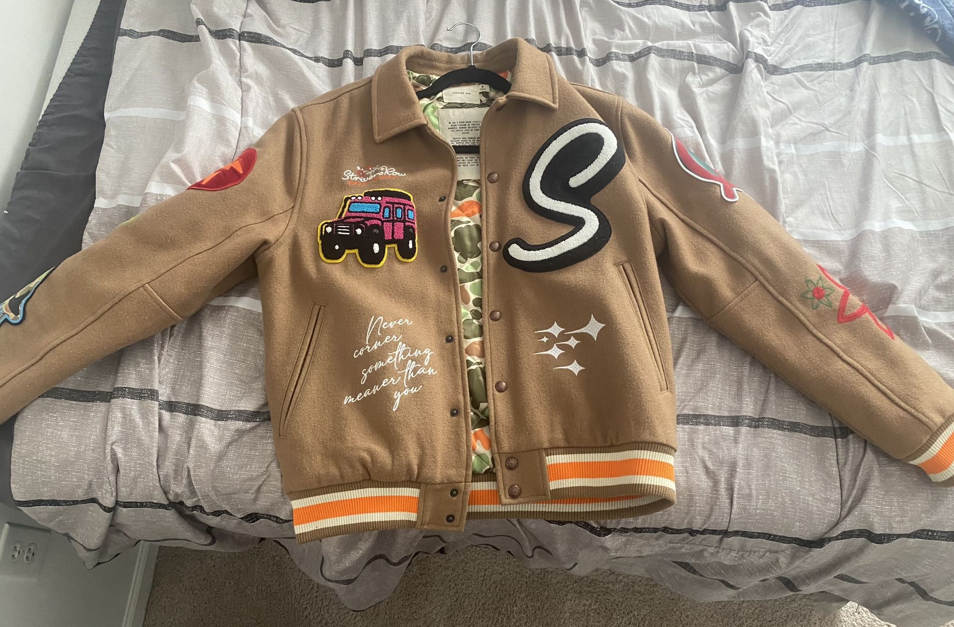 Brown Letterman Jacket 