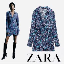 ZARA FLORAL MINI DRESS 