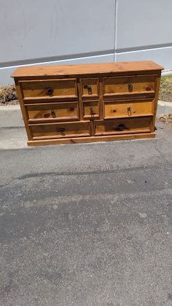 FREE PINE DRESSER. GOOD CONDITION JUST NEEDS A LITTLE BIT OF LOVE. PICK UP IN CITY OF ORANGE RIGHT BY ANGEL STADIUM