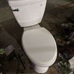 standard 2-piece white toilet (Delta)