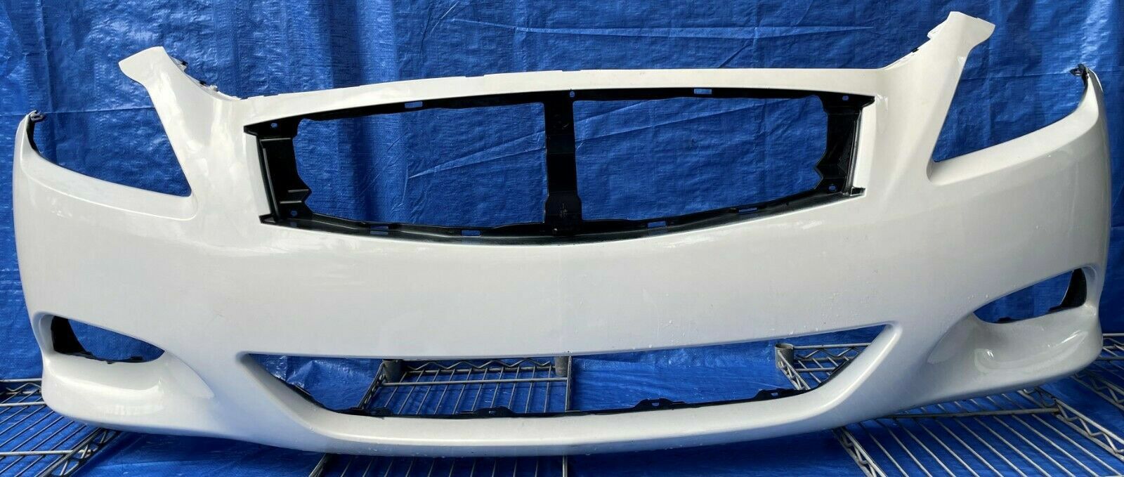 2008-2015 INFINITI G37 Q60 COUPE FRONT BUMPER COVER ASSEMBLY WHITE # MR3-FRS554